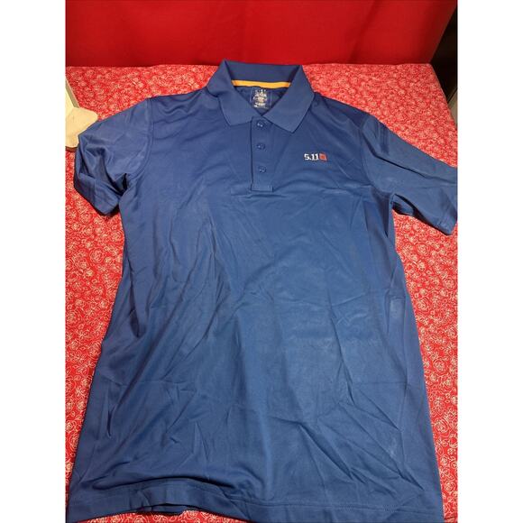 5.11 Polo Shirt Mens Medium Blue Tactical Series Short Sleeve 511 Active V1 - Picture 2 of 7